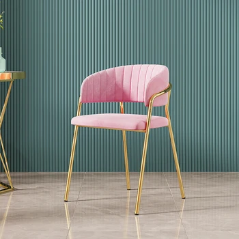 XR Садовые стулья для террасы, Бархатная банкетка, Розовое кресло, Роскошная столовая, скандинавский шезлонг на открытом воздухе, садовая мебель