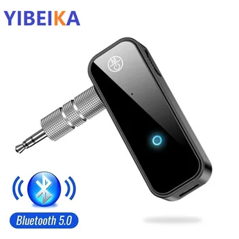 YIBEIKA Bluetooth адаптер 5.0 AUX передатчик приемник Аудио AUX разъем 3,5 мм кабель-ключ громкой связи для телевизора, наушников, компьютера