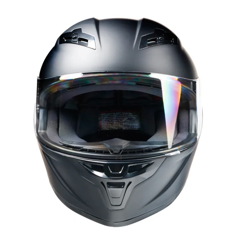 0700e Мотоциклетный шлем в горошек, одобренный Ce, Полнолицевый Мотоциклетный Шлем В горошек - Матово-черный L (59-60 см) Изображение 1