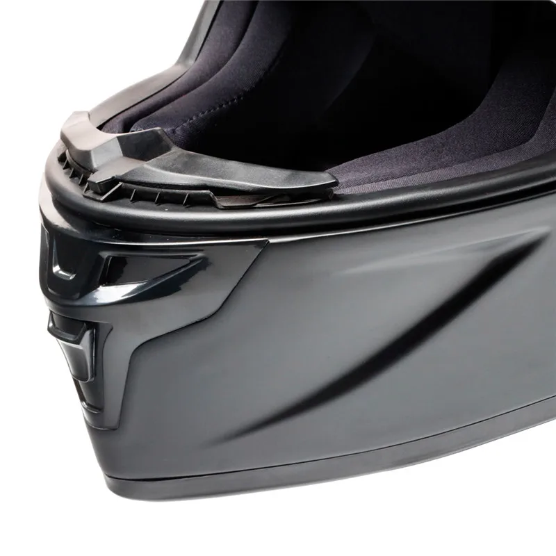 0700e Мотоциклетный шлем в горошек, одобренный Ce, Полнолицевый Мотоциклетный Шлем В горошек - Матово-черный L (59-60 см) Изображение 5