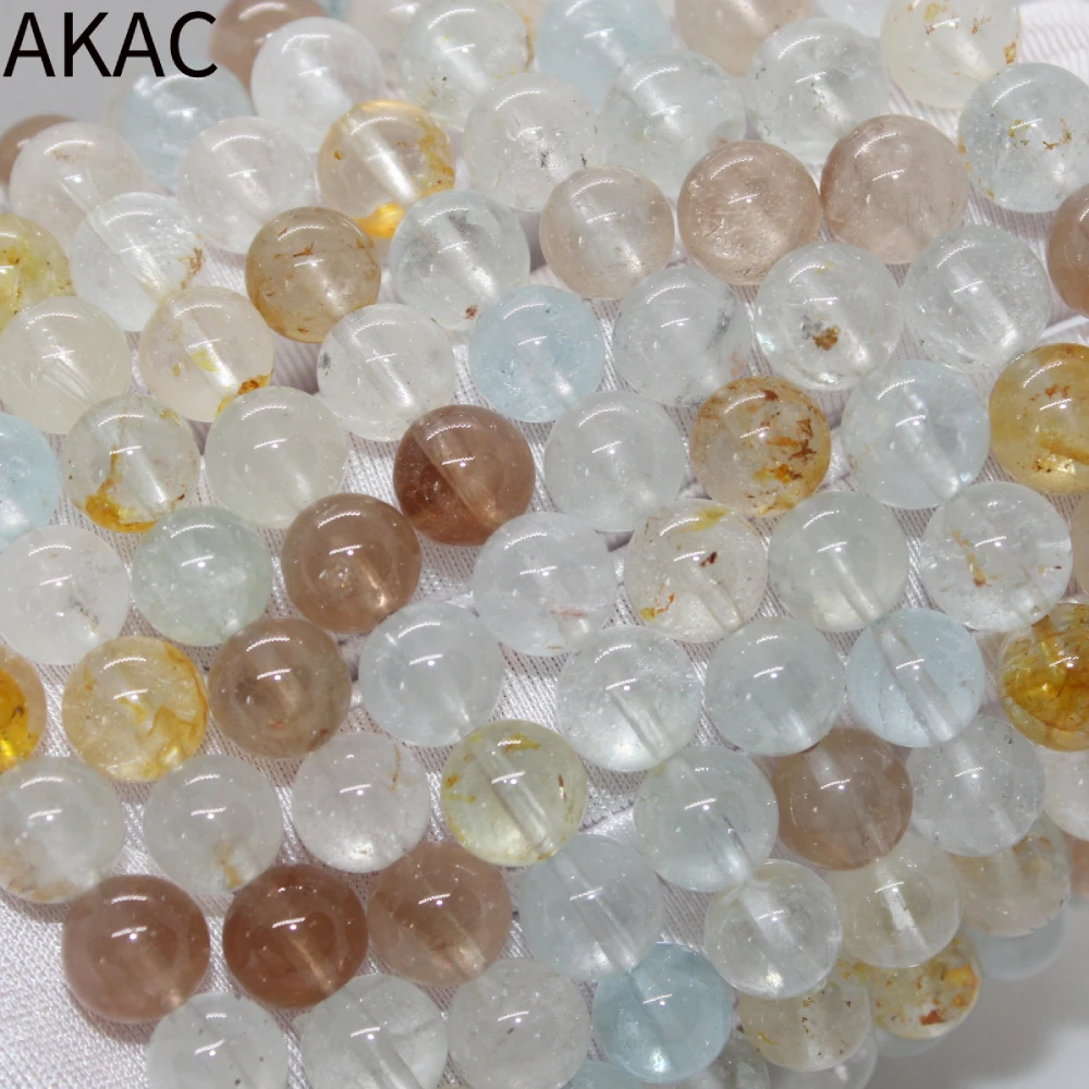 1 браслет AKAC приблизительно 8-9 м 21-23 бусины 100% натуральный разноцветный браслет с топазом Изображение 4