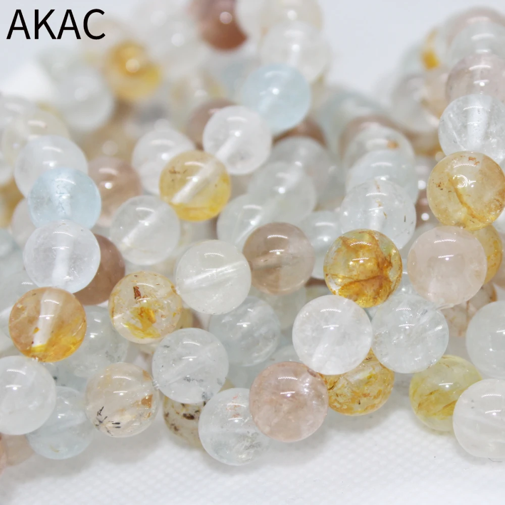 1 браслет AKAC приблизительно 8-9 м 21-23 бусины 100% натуральный разноцветный браслет с топазом Изображение 5