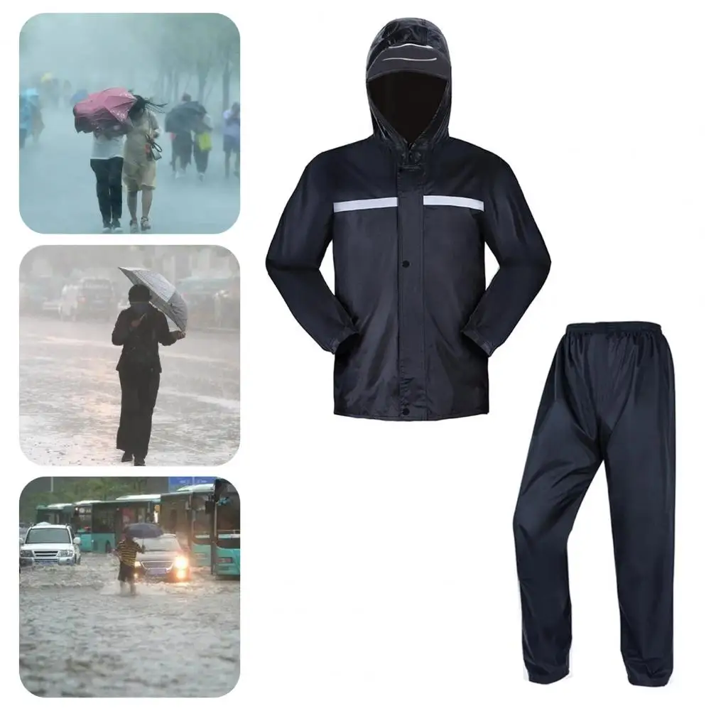 1 Комплект: Модный быстросохнущий дождевик, брюки, дышащий дождевик с длинным рукавом Изображение 2