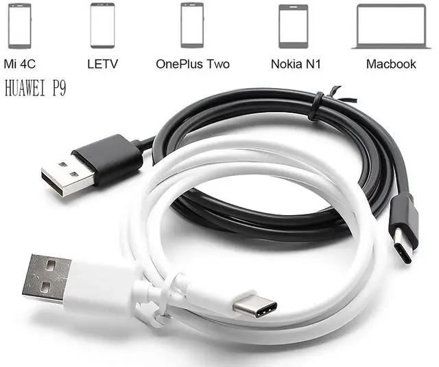 1 М Кабель USB Type C Для Samsung Galaxy S9 S8 Примечание Кабель для быстрой зарядки и передачи данных Для Xiaomi Mi 5 Oneplus 6 Кабель USB Type-C 500 шт./лот Изображение 2