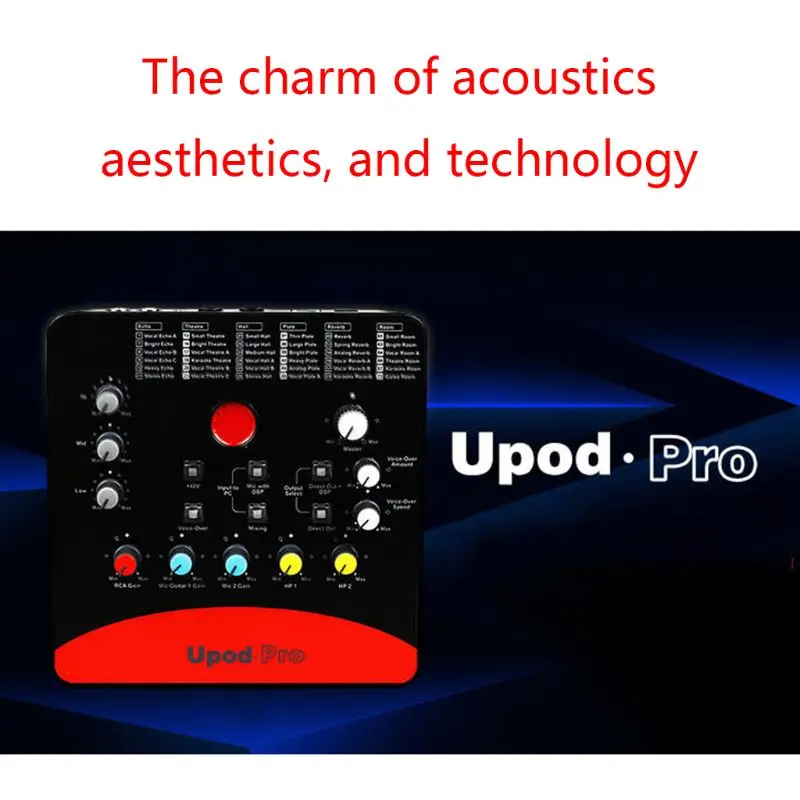 1 Профессиональная внешняя звуковая карта Setod Pro Микрофон 48 В USB 2.0 Интерфейс записи для мобильного телефона ПК Караоке в прямом эфире Изображение 0