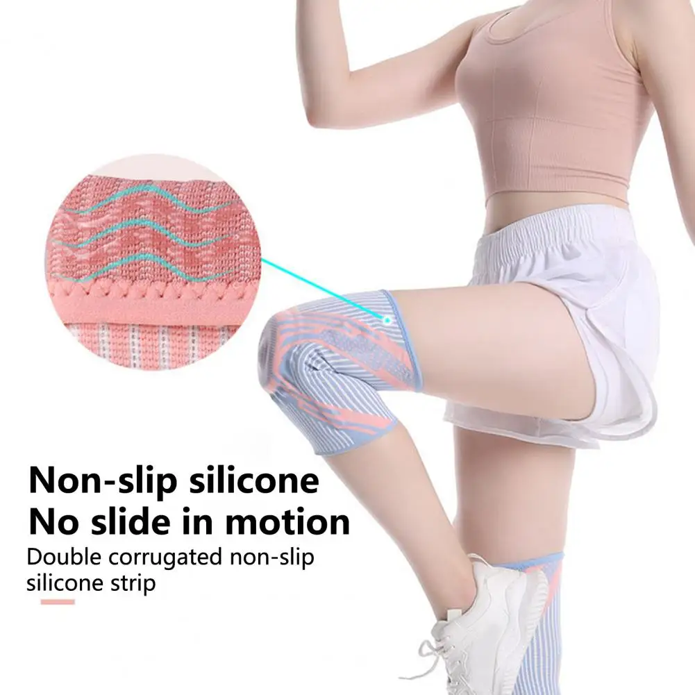 1 шт. наколенник для защиты колена от давления, нескользящий эластичный вязаный протектор для надколенника Изображение 4
