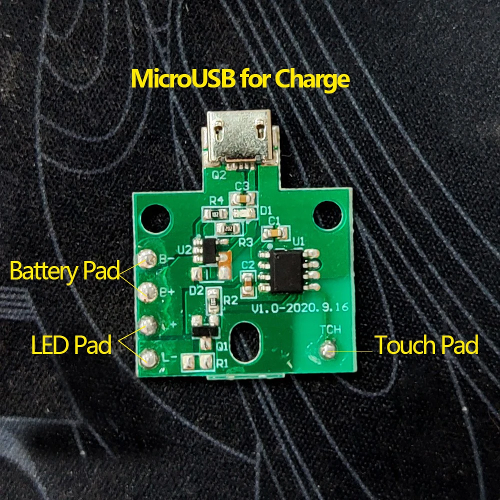 10 шт./лот Сенсорный выключатель PCBA с регулируемой яркостью света Фонарик DIY Аккумулятор для настольной лампы Изображение 1