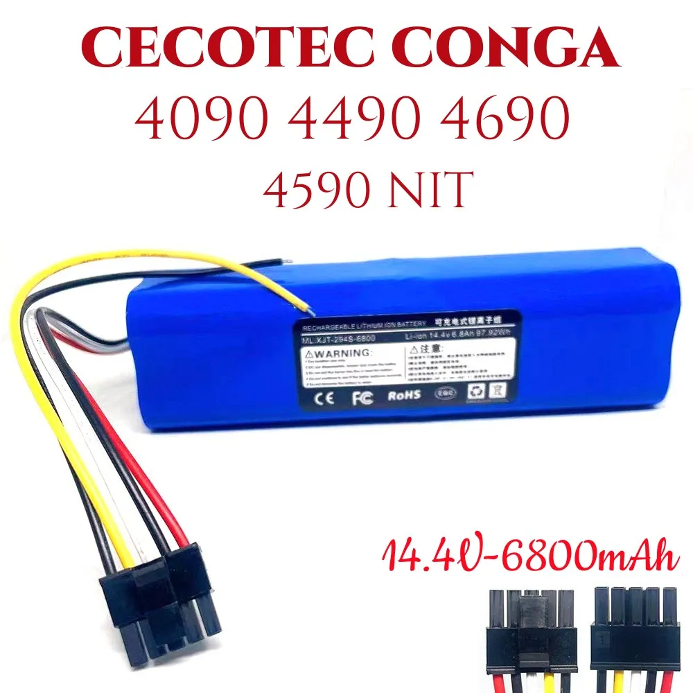 100% Новый CECOTEC.CONGA.4090.4590. Дополнительный литиевый аккумулятор NIT Аккумуляторная батарея Подходит для ремонта и замены Изображение 2