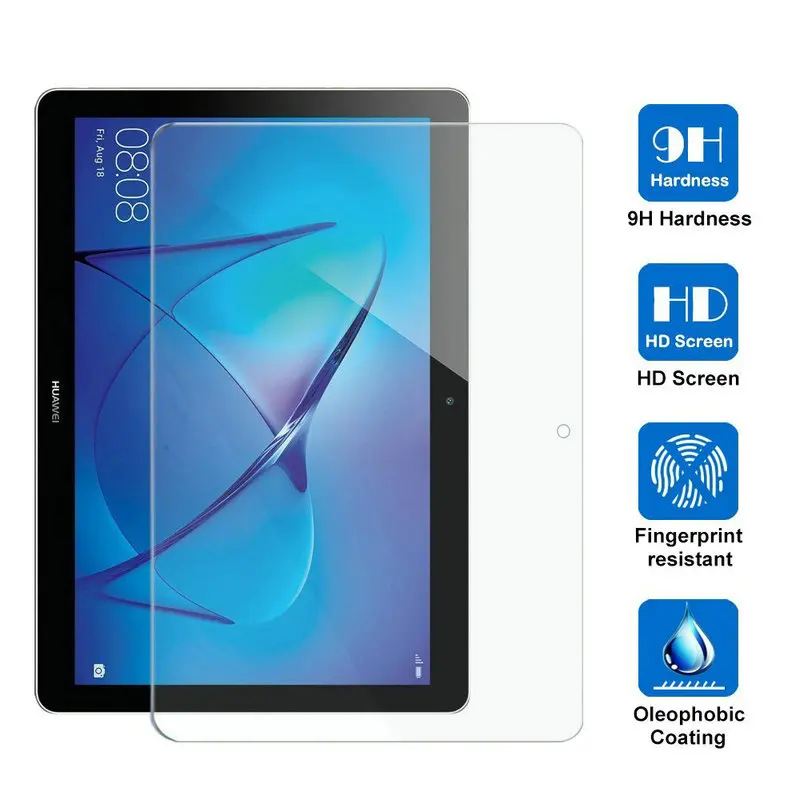 100 шт./лот Для Huawei MediaPad T3 10/T3 9.6 Tablet Протектор Экрана Из Закаленного Стекла Против Царапин 9H 2.5D Прозрачная Стеклянная Пленка Guard Изображение 1
