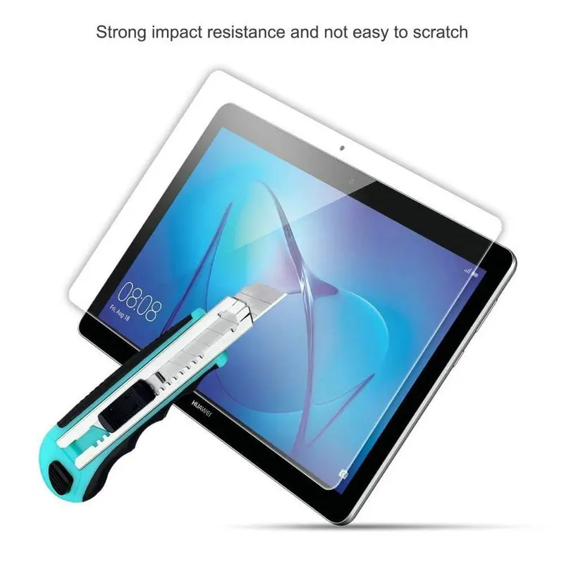 100 шт./лот Для Huawei MediaPad T3 10/T3 9.6 Tablet Протектор Экрана Из Закаленного Стекла Против Царапин 9H 2.5D Прозрачная Стеклянная Пленка Guard Изображение 2