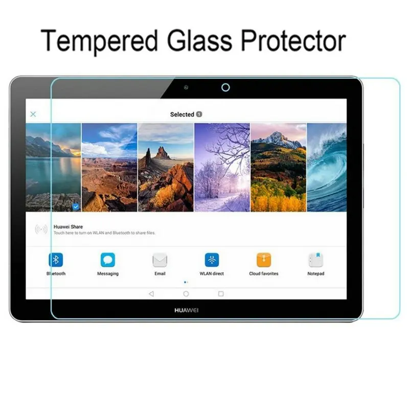 100 шт./лот Для Huawei MediaPad T3 10/T3 9.6 Tablet Протектор Экрана Из Закаленного Стекла Против Царапин 9H 2.5D Прозрачная Стеклянная Пленка Guard Изображение 3