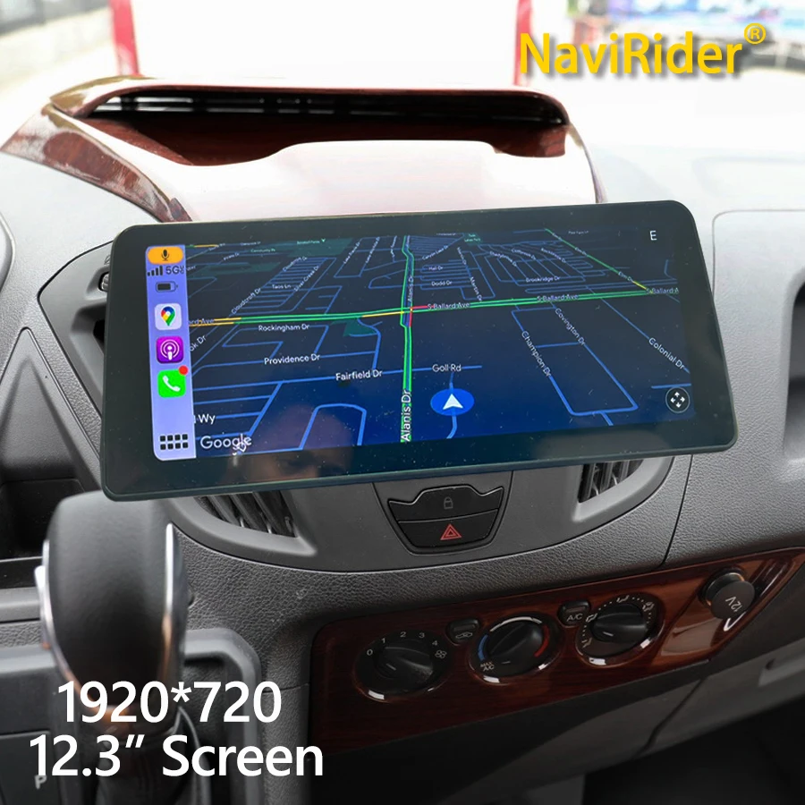 12,3-дюймовое автомобильное радио 2din с экраном Android Carplay для Ford Transit Custom 2014 2015 Стерео мультимедийный видеоплеер GPS Навигация Изображение 0