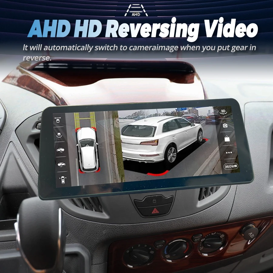 12,3-дюймовое автомобильное радио 2din с экраном Android Carplay для Ford Transit Custom 2014 2015 Стерео мультимедийный видеоплеер GPS Навигация Изображение 2