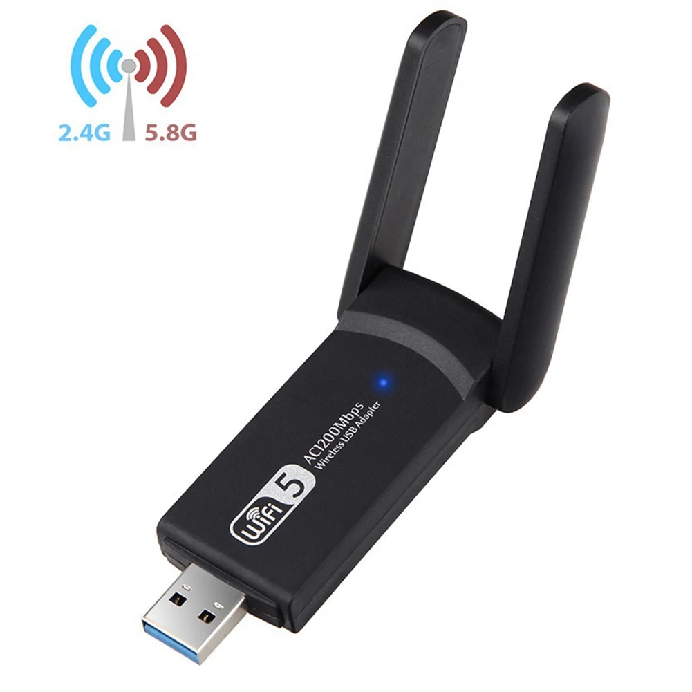 1200 Мбит/с WiFi5 USB-адаптер 5G/2,4 ГГц USB3.0 Wi-Fi Ключ Беспроводная Сетевая карта 802.11Ax Беспроводная Сетевая карта Изображение 4