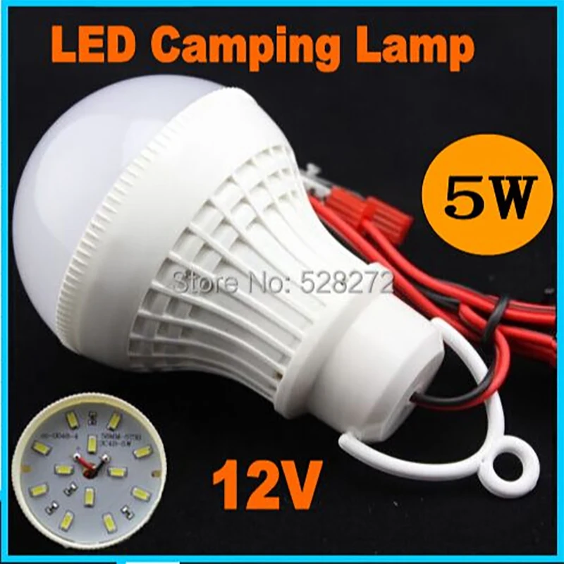 12V DC Светодиодные Лампы Портативная Палатка Camping Light SMD5730 Лампы Для Наружной Ночной Рыбалки Подвесной Светильник Аккумуляторное Освещение 3W 5W 7W 9W 12W Изображение 1