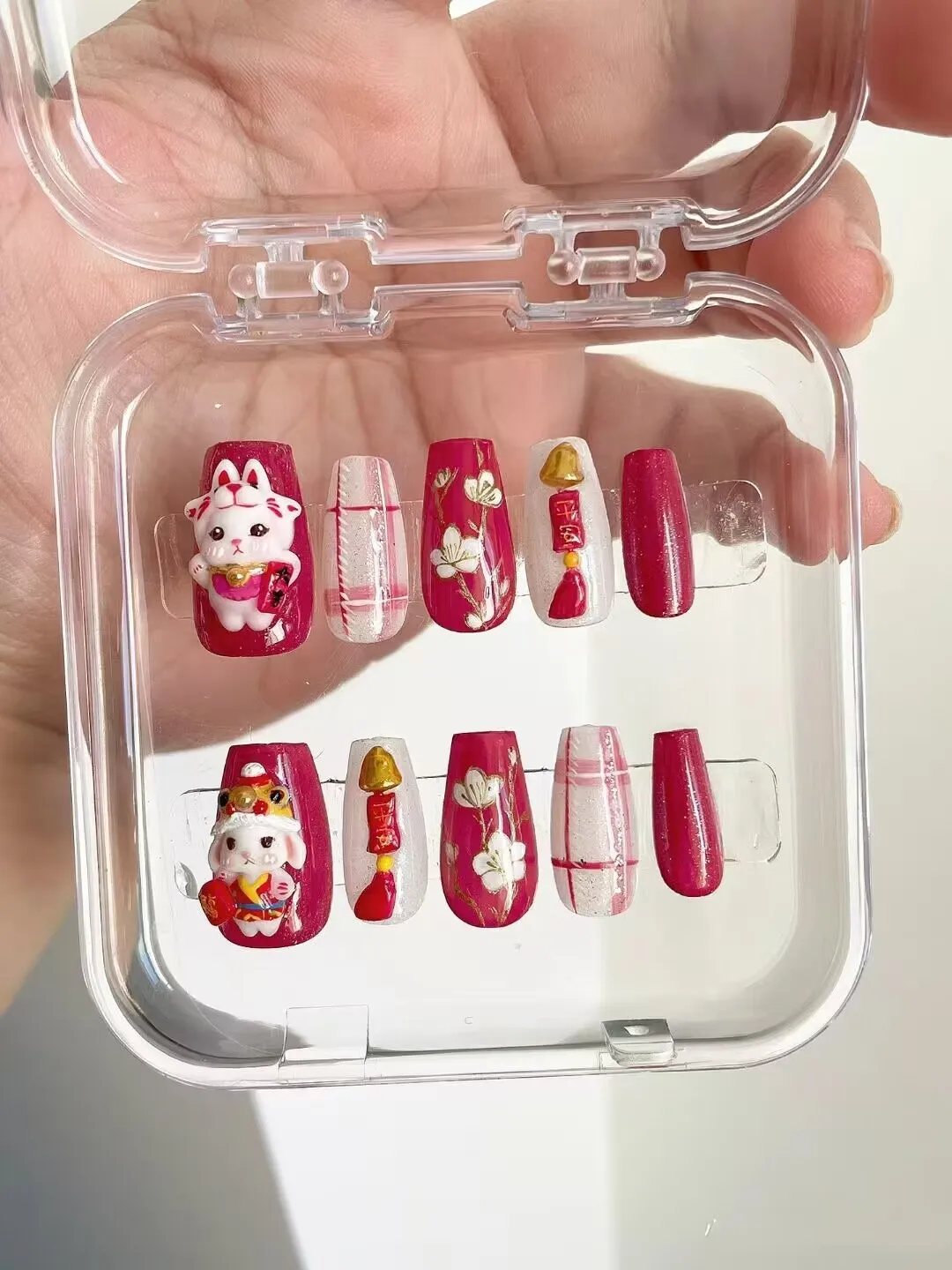 1шт 3D акриловая форма Милый кролик Украшения для ногтей Дизайн ногтей DIY Силиконовые шаблоны для ногтей Форма для ногтей Изображение 5