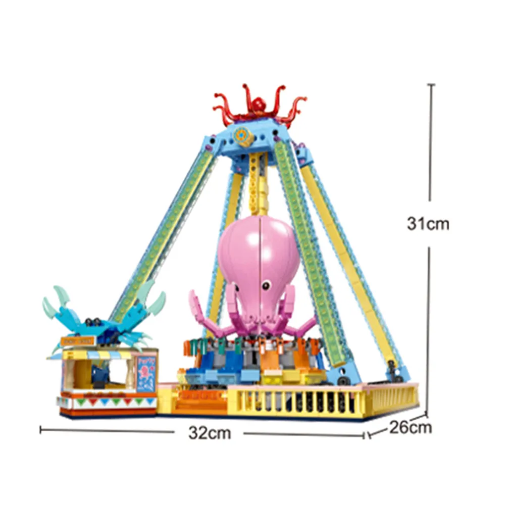 2022 Городская площадка для творчества Octopus Модель часов с супер маятником, строительные блоки, Кирпичи, Детские игрушки, Рождественский Подарок Изображение 1