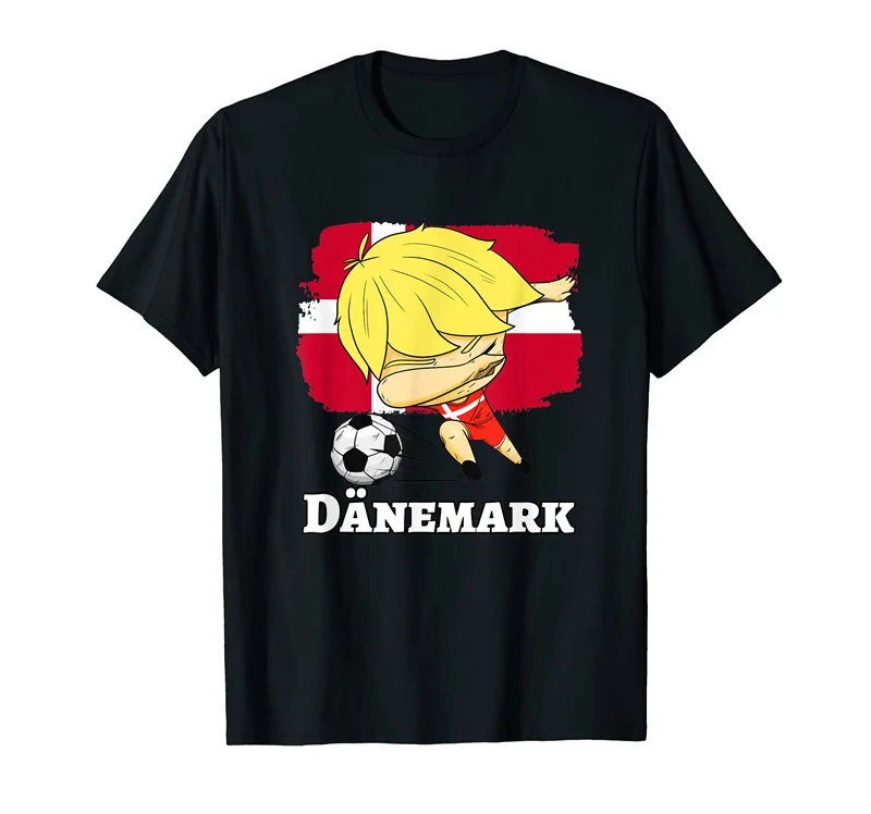 2022 Футбольный МЯЧ Danmark, Футболки с флагом из 100% хлопка, Джерси, мужские Женские футболки, футболки для фанатов, подарок Изображение 5