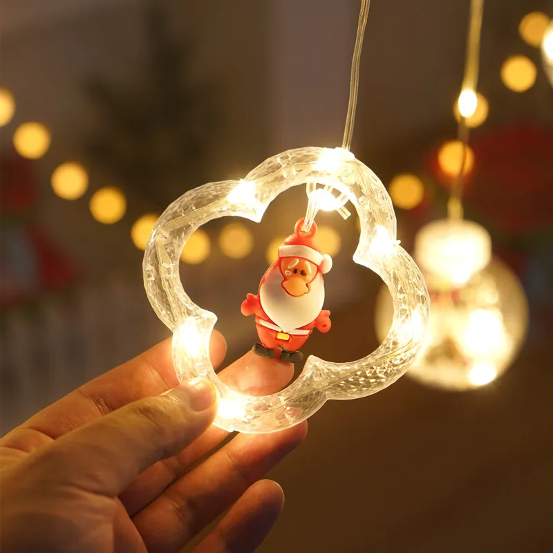 2023 Navidad Festoon LED Fairy Curtain Light Струнные Рождественские Огни для Домашнего Окна Новогодняя Вечеринка Украшение Комнаты EU Plug 220V Изображение 2