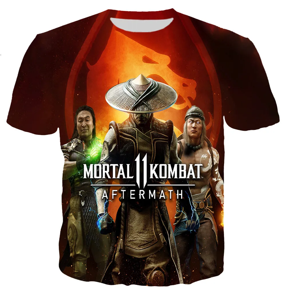 2023 Игра Mortal Kombat 11 Футболка С 3D принтом Для мужчин И женщин, Повседневные Модные Футболки Harajuku, Негабаритная Уличная Одежда, Модные Футболки Изображение 1