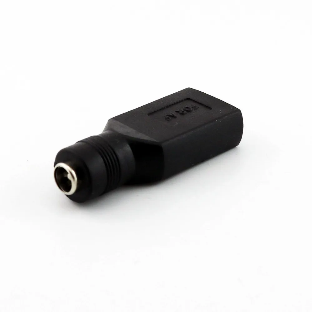 20x Разъем USB от 2.0 A до 5.5 мм x 2.1 мм Разъем адаптера преобразователя питания постоянного тока для зарядного устройства Прямой черный Изображение 4