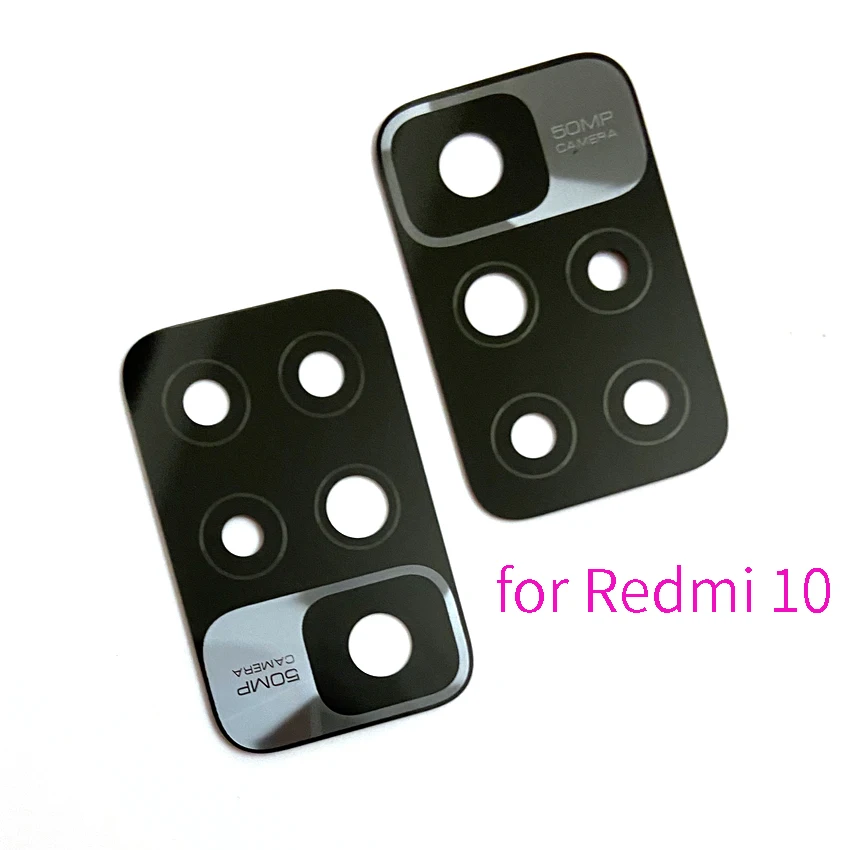 2шт 5ШТ 10ШТ Для задней камеры Xiaomi Redmi 10 Стеклянная крышка объектива с клейкой наклейкой Изображение 0