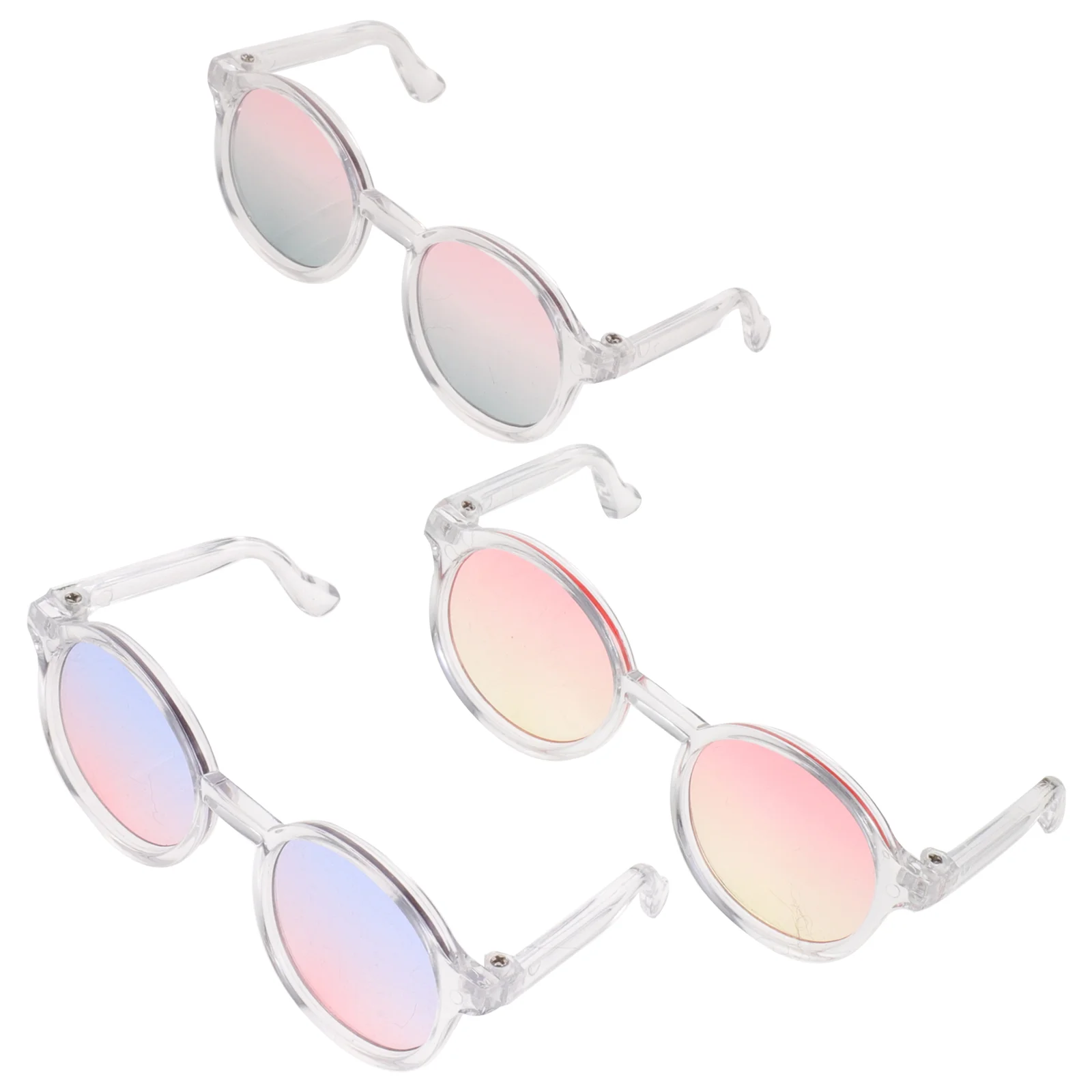 3 Шт 6-Точечные Очки Аксессуары для одежды Красочные Детские Солнцезащитные очки Пластиковые Очки Shot Изображение 2