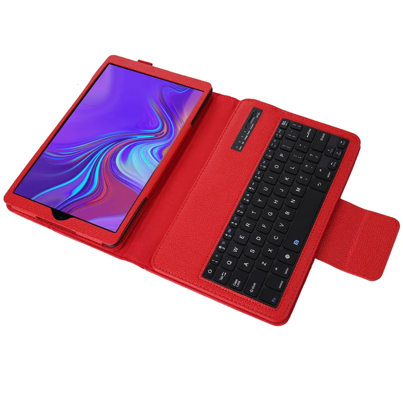 30 шт./лот Съемная Подставка Личи Беспроводная Bluetooth Клавиатура Кожаный Чехол Для Samsung Galaxy Tab A 10.1 2019 T510 T515 Изображение 1