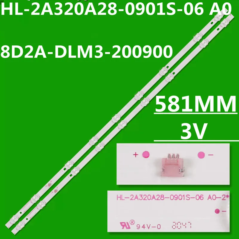 30 шт. Светодиодные ленты HL-2A320A28-0901S-06 A0 SQY32LB_2X9_MPCB_V Для T33l606u 32DLE250 32DLE252 STV-32LED15 HV320WHB-N80 STV-32LED1M Изображение 0