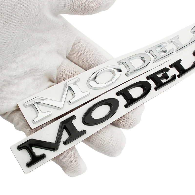 3D Металлический значок с эмблемой Tesla Model S, наклейка с логотипом модели S на крыло и заднюю эмблему, подходящая для Tesla Model S Изображение 1