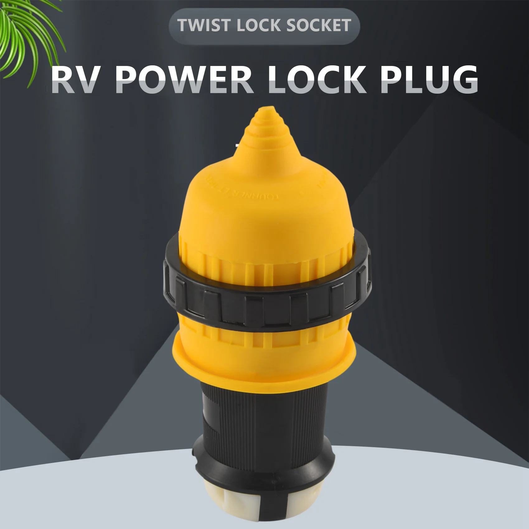 3шт 125В Rv Power Twist Lock Plug Inlet 30Amp Женский фиксирующий разъем с крышкой Rv Power Socket Комплект водонепроницаемых чехлов Изображение 1