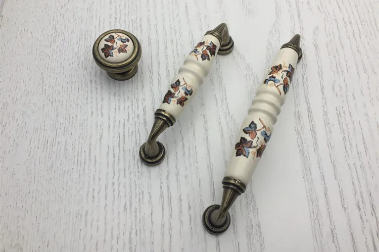 4шт керамических ручек puxadores tiradores de ceramica, керамические дверные ручки шкафа, ручка porselein knop Изображение 1