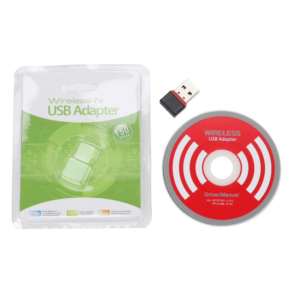 500шт Беспроводной адаптер USB 2.0 WiFi Мини 150 М Сетевая карта LAN 150 Мбит/с 802.11 ngb Wi-Fi Адаптеры Изображение 5