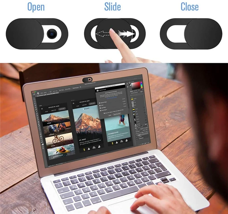 6ШТ Сверхмалая крышка веб-камеры, магнит-слайдер, пластик для Imac iPhone 12 Macbook, наклейка на веб-камеру для защиты конфиденциальности объектива веб-камеры. Изображение 3