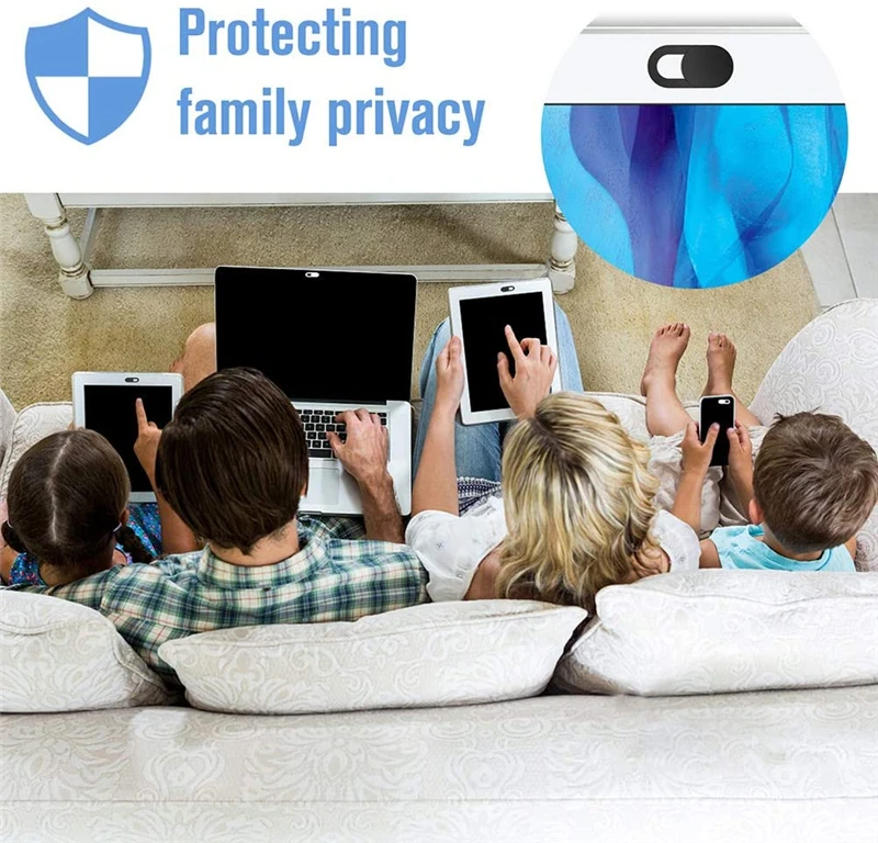 6ШТ Сверхмалая крышка веб-камеры, магнит-слайдер, пластик для Imac iPhone 12 Macbook, наклейка на веб-камеру для защиты конфиденциальности объектива веб-камеры. Изображение 5
