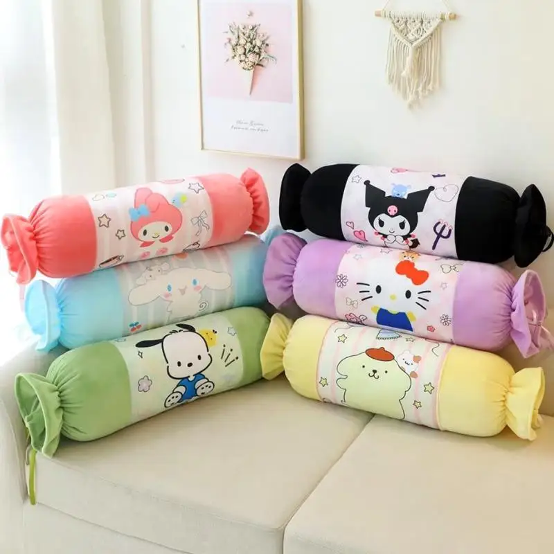 70 см Sanrio Плюшевые игрушки Kawaii Аниме Hello Kitty Melody Kuromi Cinnamoroll, Мягкая Съемная Плюшевая подушка, Детский подарок на День Рождения Изображение 0