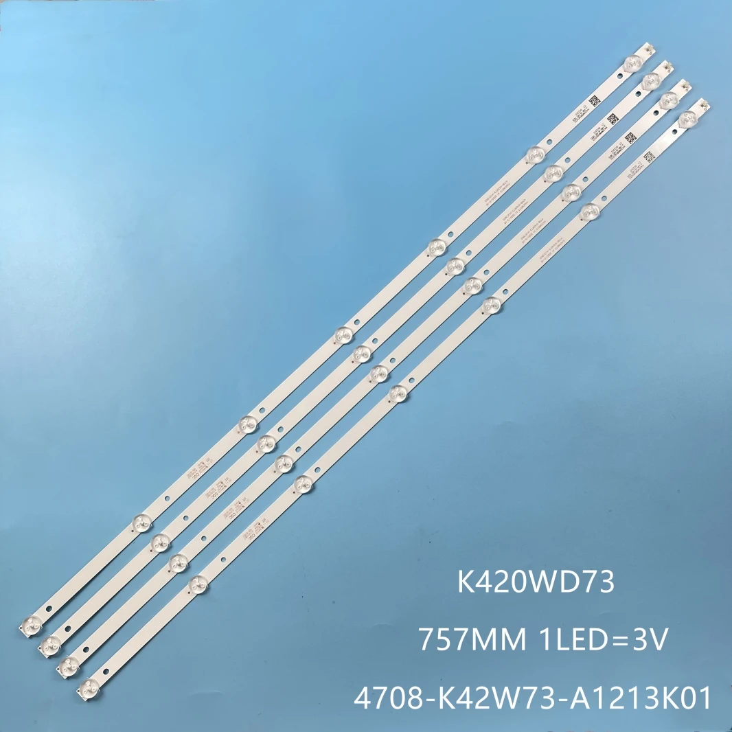 757 мм Светодиодная лента подсветки 7 ламп для LE42E6850 42PFT4001/60 42PFF5201/T3 LE42E1900 K420WD73 A1 4708-K42W73-A1213K01 K420UDB Изображение 0