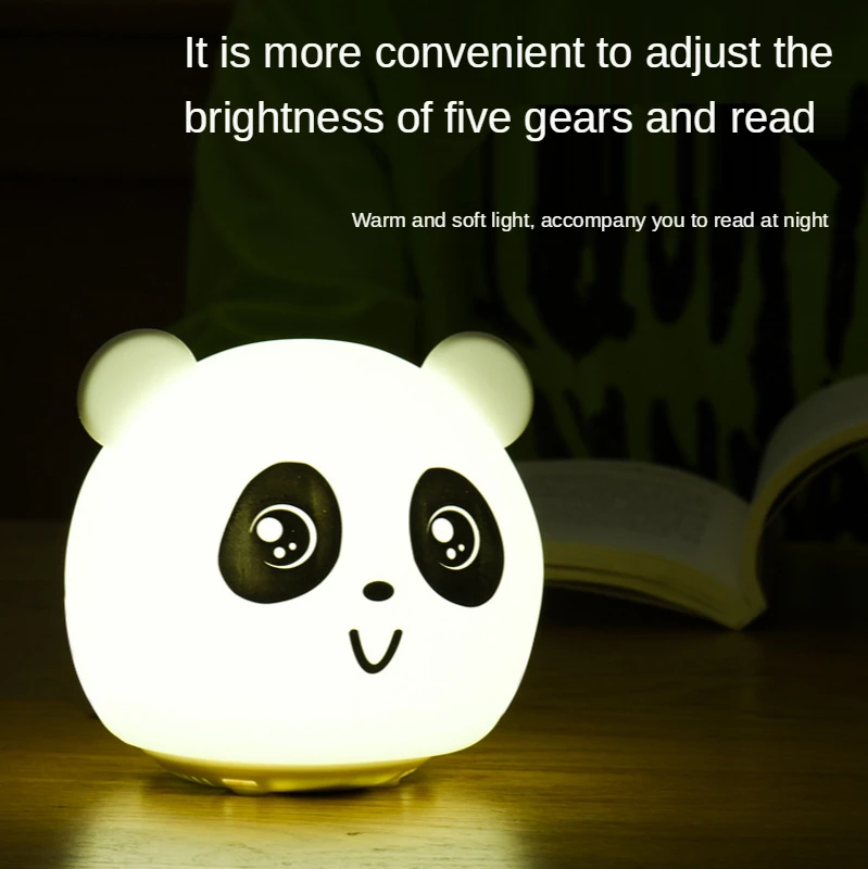AI Smart Красочный Ночник Автономный Голосовой Пульт Дистанционного Управления Настольная Лампа Подарок Украшение Спальни Прикроватный Милый Силиконовый Ночник Изображение 3