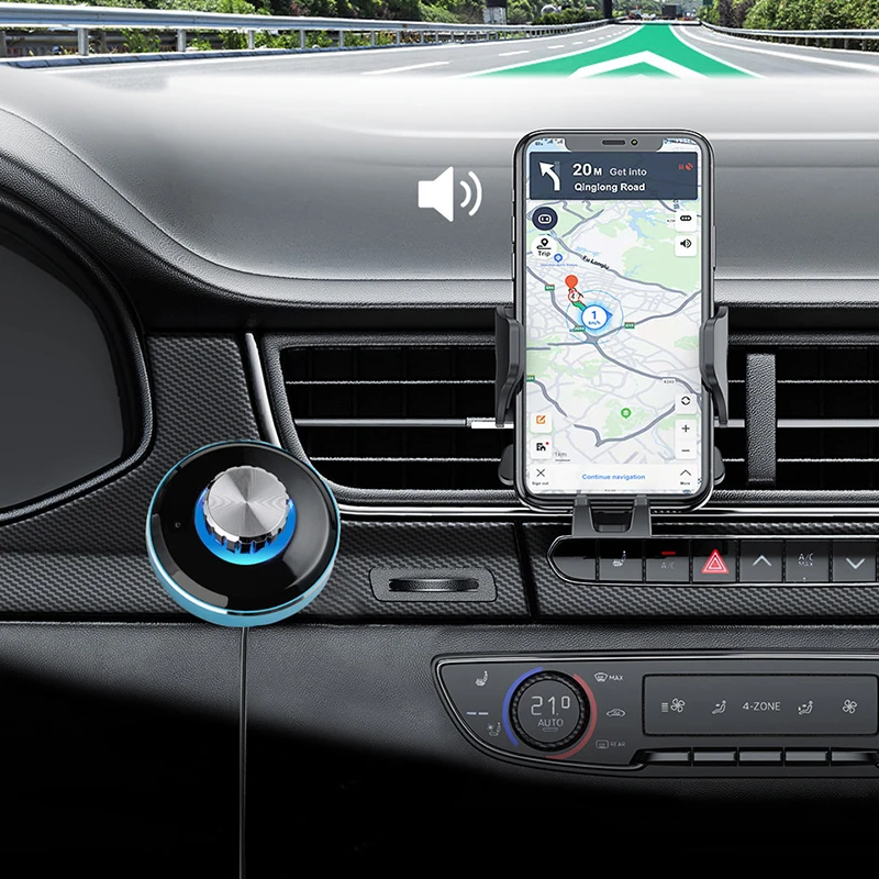 Bluetooth-совместимый аудиоприемник 5.0, Громкая связь, 3,5 мм Разъем AUX, стерео Беспроводной адаптер для автомобильного комплекта, усилитель домашней акустики Изображение 4
