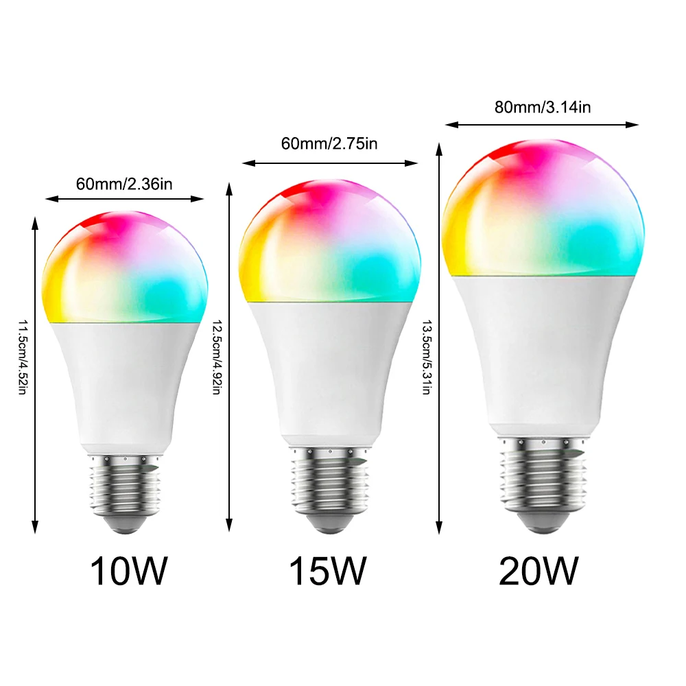 E27 LED RGB Лампа Прожекторная Лампа 220V Bombillas LED 10W 15W 20W ИК Пульт Дистанционного Управления Светодиодная Лампа Smart LED RGBW Лампа Bar Home Decor Изображение 5