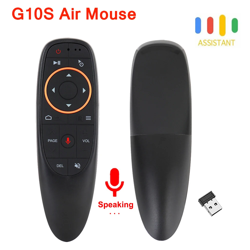 G10 Air Mouse Smart Voice G10S PRO Пульт Дистанционного Управления с USB 2,4 ГГц Беспроводной 6-Осевой Гироскоп Микрофон ИК Для ПК Android tv Box Изображение 0