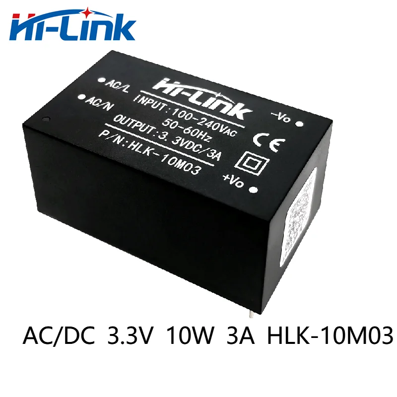 Hi-Link 3,3 В 10 Вт 3A Выход AC/ DC HLK-10M03 Низкое энергопотребление, высокая эффективность, высокая плотность мощности. Изображение 0