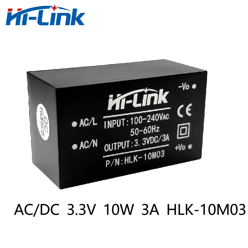 Hi-Link 3,3 В 10 Вт 3A Выход AC/ DC HLK-10M03 Низкое энергопотребление, высокая эффективность, высокая плотность мощности. Изображение 1