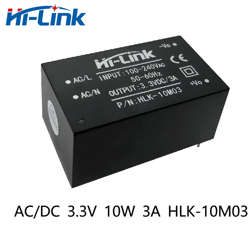 Hi-Link 3,3 В 10 Вт 3A Выход AC/ DC HLK-10M03 Низкое энергопотребление, высокая эффективность, высокая плотность мощности. Изображение 3