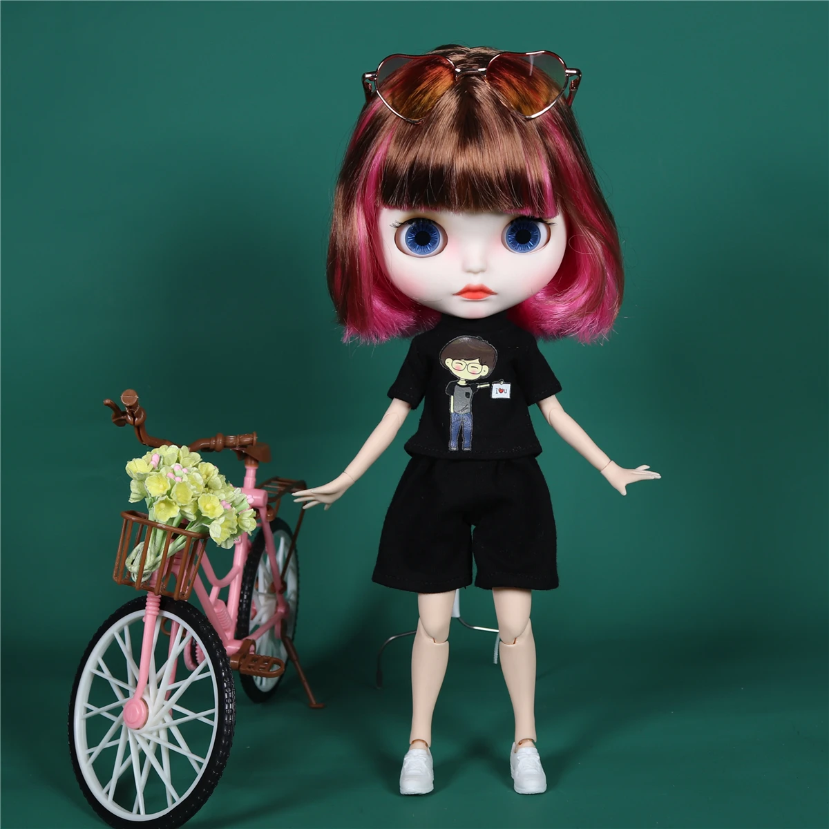 ICY DBS Blyth Doll 1/6 bjd, розовые и каштановые волосы, совместное тело 30 см, подарок для девочек, аниме-обнаженная кукла Изображение 1