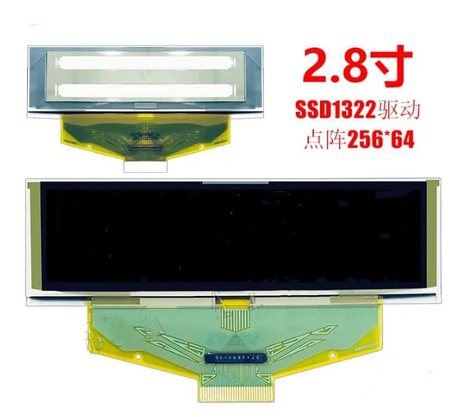 IPS 2,8-дюймовый 30-контактный Желтый/ Синий /Белый OLED-экран SSD1322 Drive IC SPI /8-битный Параллельный интерфейс 256 * 64 Изображение 3