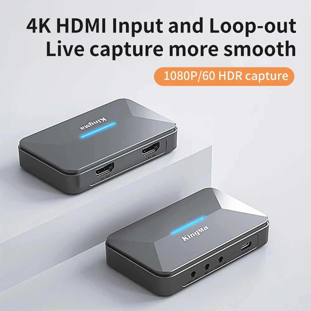 KingMa 1080p/4K 60 кадров в секунду Новый дизайн hdmi 4k Loop Out для ноутбуков Видеокарта для захвата прямой трансляции Изображение 2