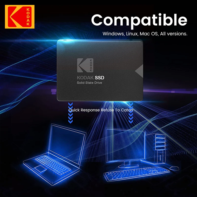 KODAK X130 PRO 128 ГБ SSD SATA III Внутренний Твердотельный Жесткий Диск для Ноутбука 550 МБ/с. Hdd 2,5 Внешний Жесткий Диск Бесплатная Доставка Изображение 2