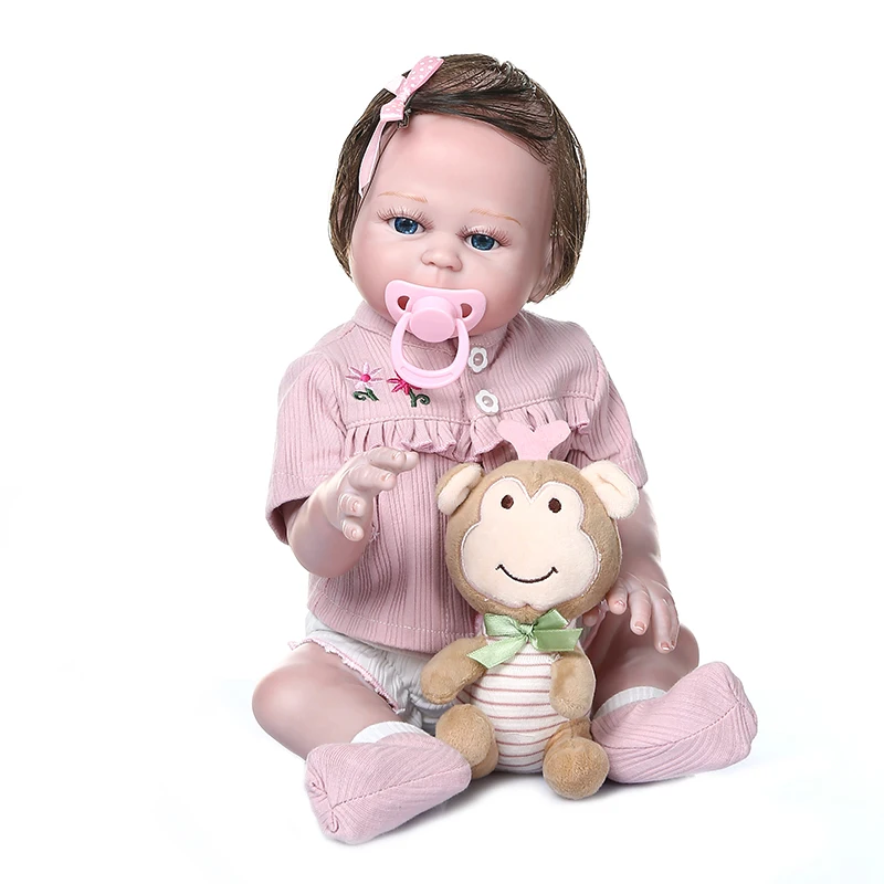NPK 48 СМ кукла bebe reborn sweet premie кукла размера baby с ручной детализированной росписью, похожая на мизинец, силикон для всего тела Изображение 1