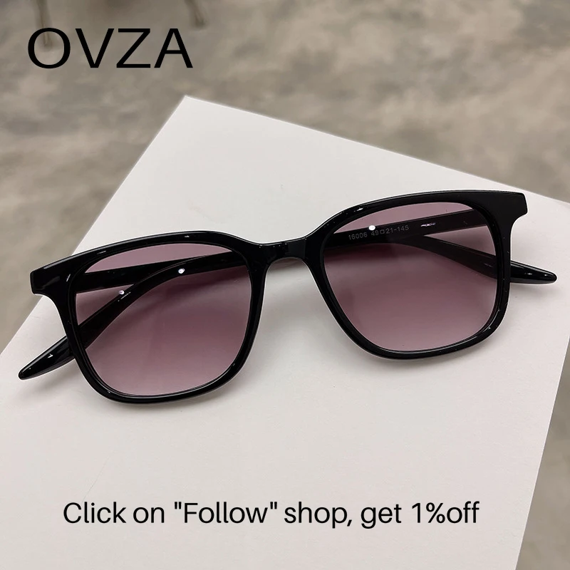 OVZA 2023 Женские солнцезащитные очки в стиле панк, модные солнцезащитные очки для мужчин, прямоугольные желтые очки с защитой от ультрафиолета S5080 Изображение 1